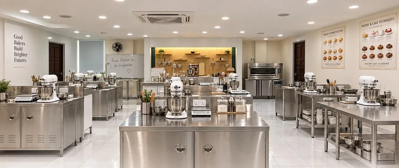 Pastry Art Academy's training kitchen